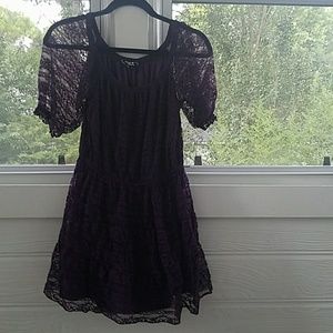 Sequin Hearts purple lace dress